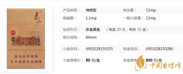 泰山1913香煙多少錢一盒？泰山1913各地價(jià)格表查詢2020