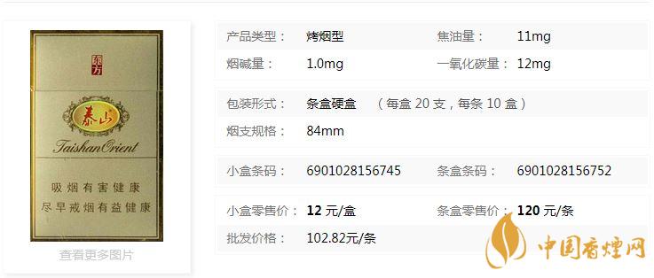 泰山東方硬盒多少錢一盒價格？泰山東方香煙價格表圖2020